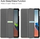 Oppo Pad Air Hoes Tri-Fold Book Case met Standaard Grijs afbeelding 3