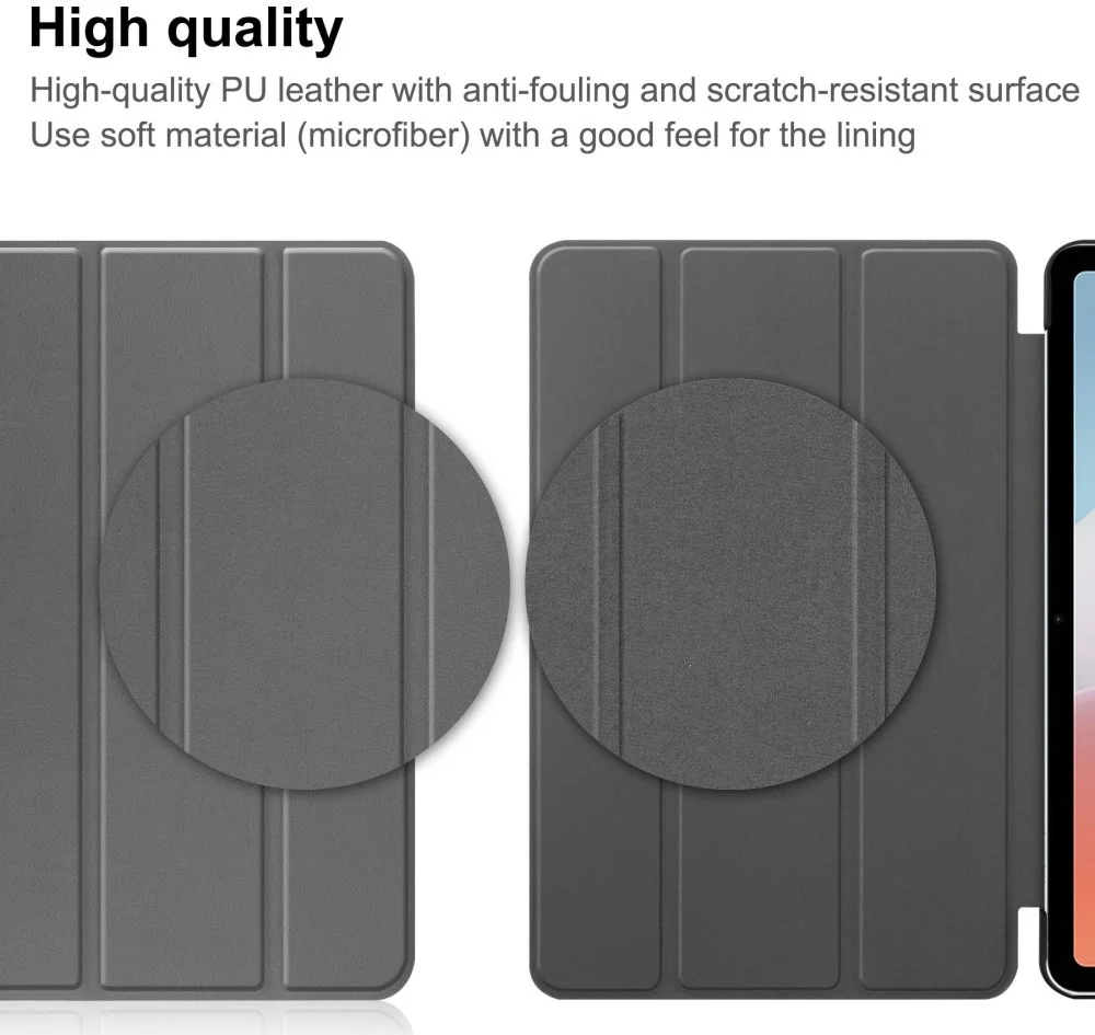 Oppo Pad Air Hoes Tri-Fold Book Case met Standaard Grijs afbeelding 8