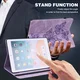 Oppo Pad Air Hoes Portemonnee Book Case Vlinder Print Paars afbeelding 4