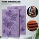 Oppo Pad Air Hoes Portemonnee Book Case Vlinder Print Paars afbeelding 7