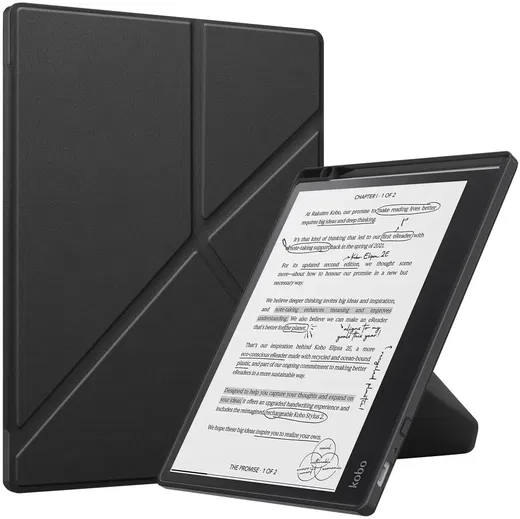 Kobo Elipsa 2E Hoes Origami Book Case met Standaard Zwart afbeelding 1