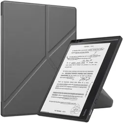 Kobo Elipsa 2E Hoes Origami Book Case met Standaard Grijs afbeelding