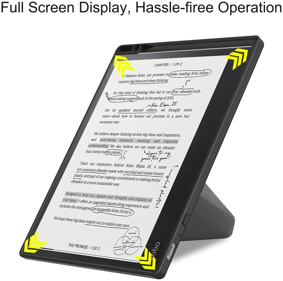 Kobo Elipsa 2E Hoes Origami Book Case met Standaard Grijs afbeelding 5