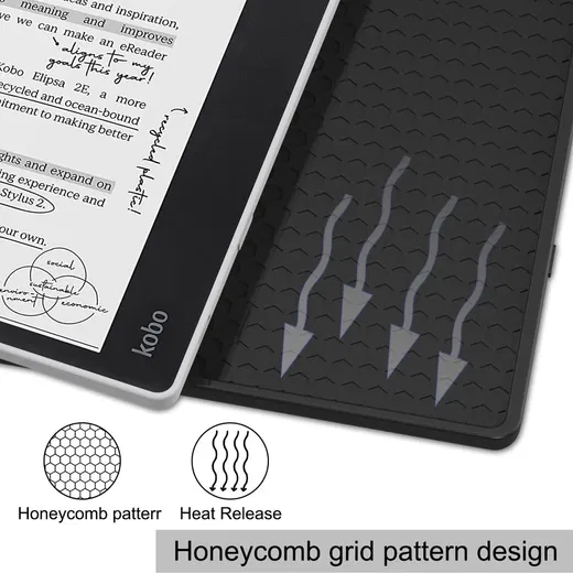 Kobo Elipsa 2E Hoes Origami Book Case met Standaard Grijs afbeelding 7