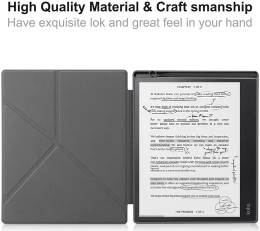 Kobo Elipsa 2E Hoes Origami Book Case met Standaard Touch Print afbeelding 8