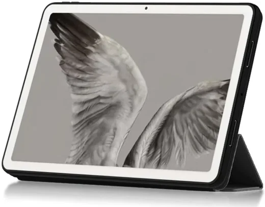 Google Pixel Tablet Hoes Tri-Fold Book Case met Standaard Zwart afbeelding 9