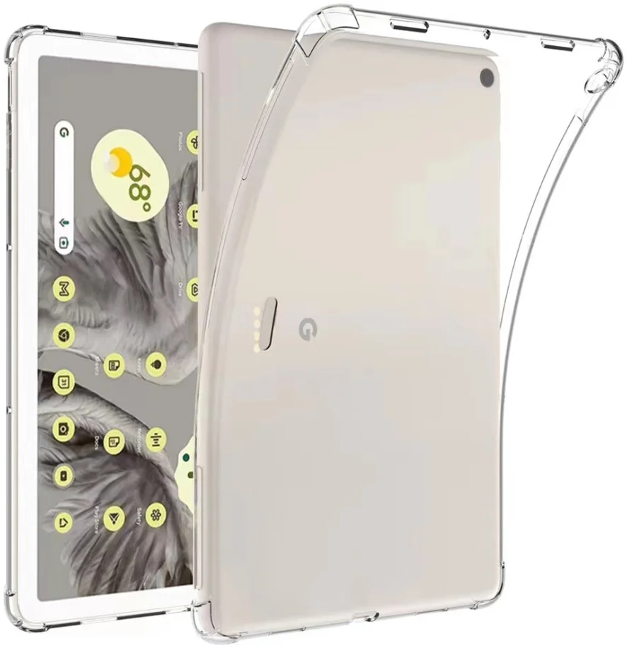 Google Pixel Tablet Hoes Schokbestendige TPU Back Cover Transparant afbeelding 1