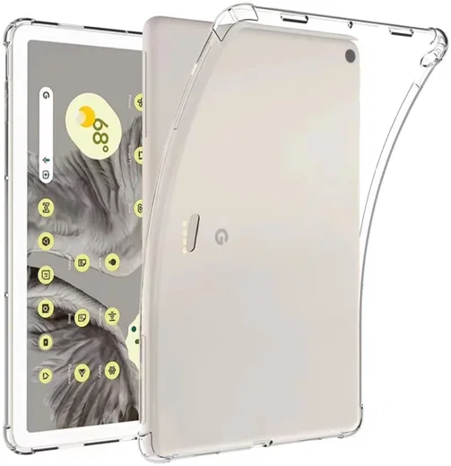 Google Pixel Tablet Hoes Schokbestendige TPU Back Cover Transparant afbeelding 1