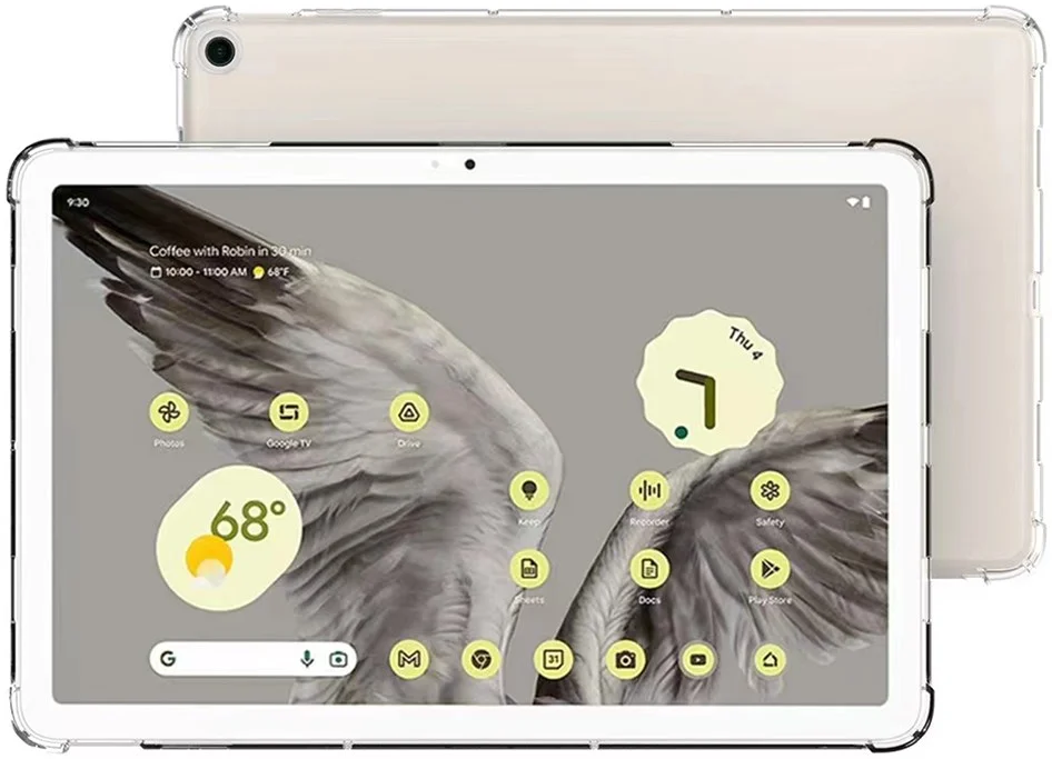 Google Pixel Tablet Hoes Schokbestendige TPU Back Cover Transparant afbeelding 2