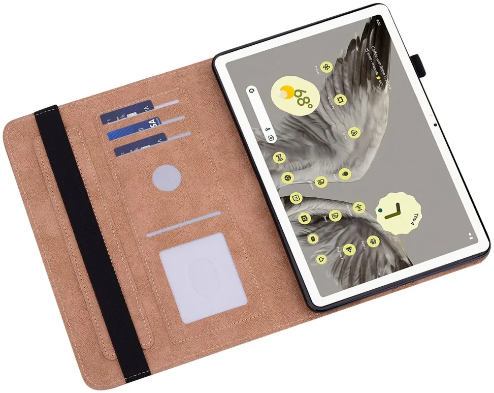 Google Pixel Tablet Hoes Portemonnee Book Case met Standaard Zwart afbeelding 2