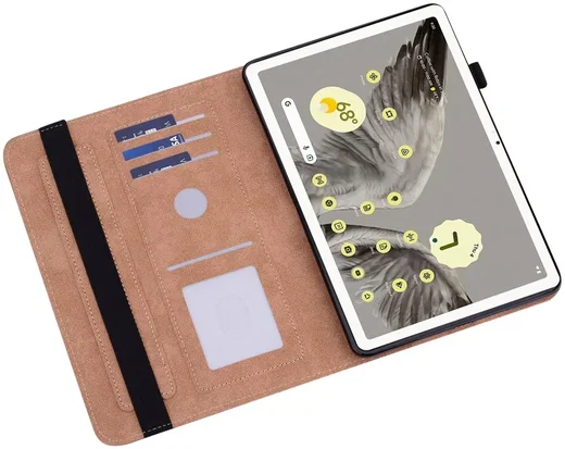 Google Pixel Tablet Hoes Portemonnee Book Case met Standaard Zwart afbeelding 2