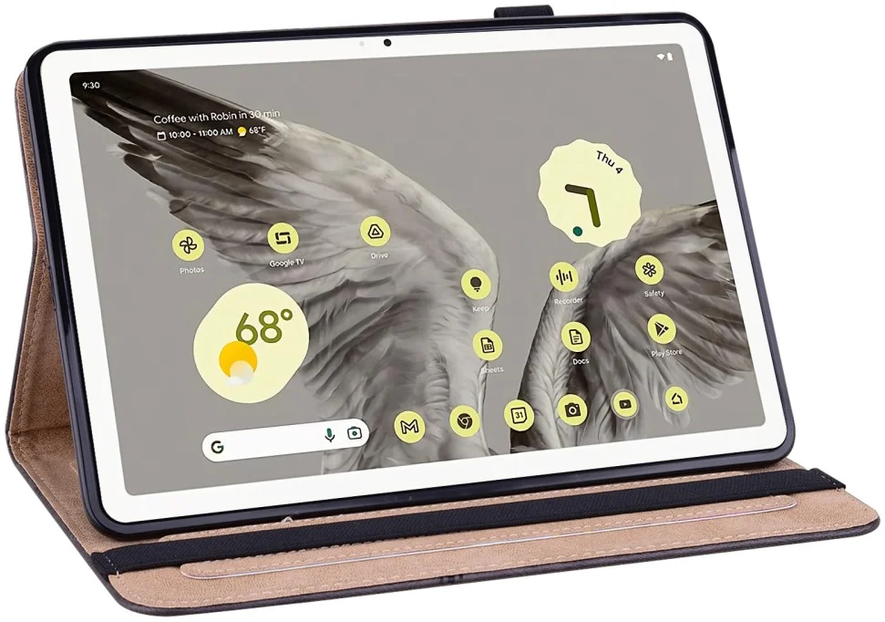 Google Pixel Tablet Hoes Portemonnee Book Case met Standaard Zwart afbeelding 8
