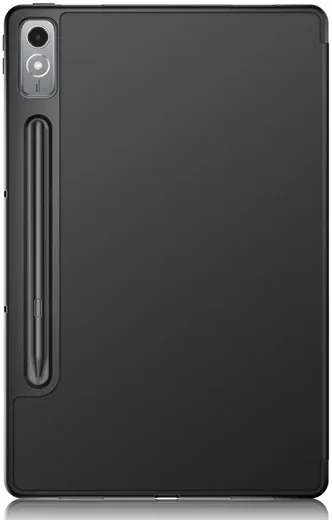 Lenovo Tab P12 Hoes Tri-Fold Book Case met Sleep/Wake Zwart afbeelding 2
