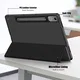 Lenovo Tab P12 Hoes Tri-Fold Book Case met Sleep/Wake Zwart afbeelding 8