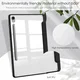 Samsung Tab S10 Lite / S10 FE / S9 (FE) Hoes Tri-Fold Book Case Kunstleer Zwart afbeelding 6