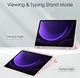 Samsung Tab S10 Lite / S10 FE / S9 (FE) Hoes Tri-Fold Book Case Kunstleer Roze afbeelding 3