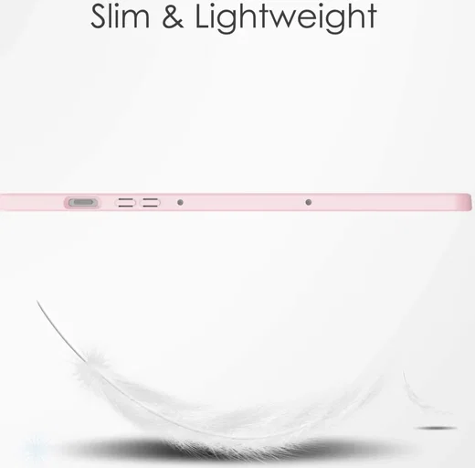 Samsung Tab S10 Lite / S10 FE / S9 (FE) Hoes Tri-Fold Book Case Kunstleer Roze afbeelding 7