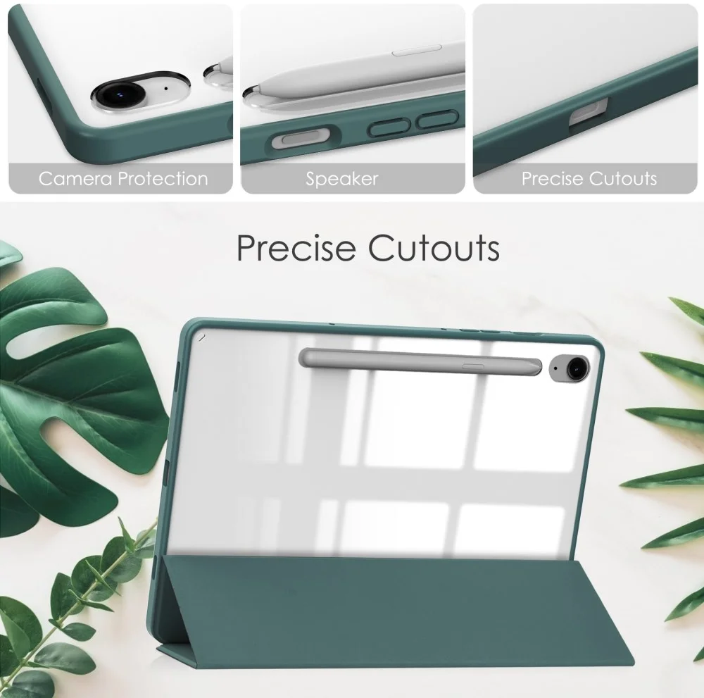 Samsung Tab S10 Lite / S10 FE / S9 (FE) Hoes Tri-Fold Book Case Kunstleer Groen afbeelding 8