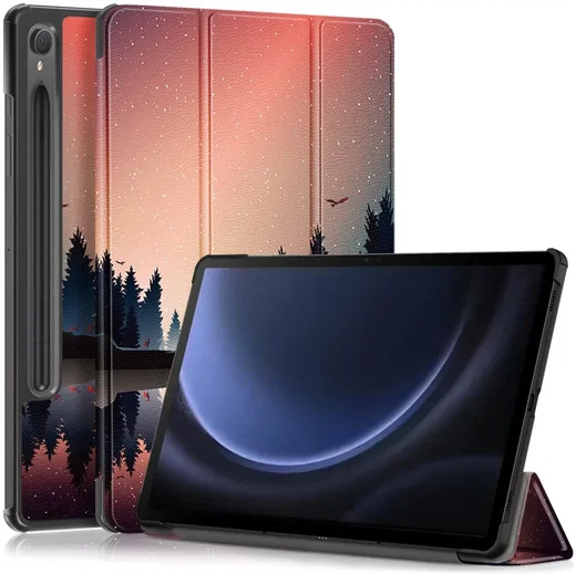 Samsung Tab S10 Lite / S10 FE / S9 (FE) Hoes Book Case Standaard Nightfall Print afbeelding 1