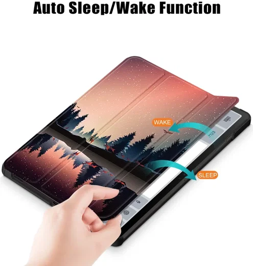 Samsung Tab S10 Lite / S10 FE / S9 (FE) Hoes Book Case Standaard Nightfall Print afbeelding 3