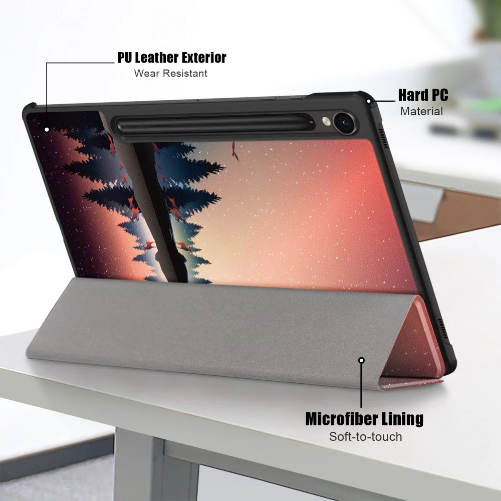 Samsung Tab S10 Lite / S10 FE / S9 (FE) Hoes Book Case Standaard Nightfall Print afbeelding 9