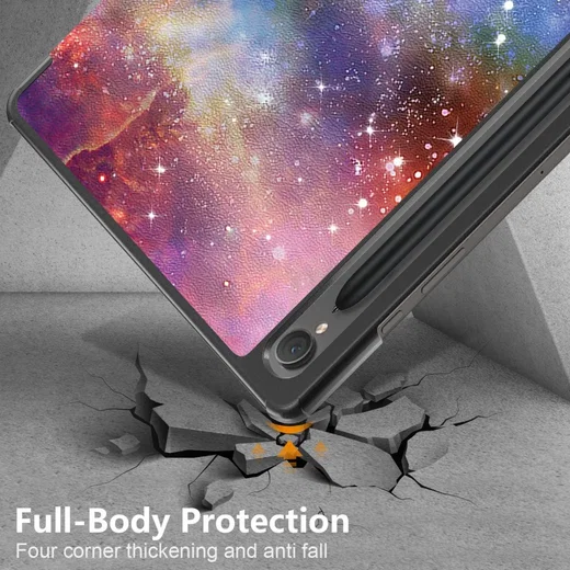 Samsung Tab S10 Lite / S10 FE / S9 (FE) Hoes Book Case Standaard Galaxy Print afbeelding 4