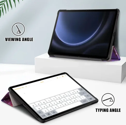 Samsung Tab S10 Lite / S10 FE / S9 (FE) Hoes Book Case Standaard Galaxy Print afbeelding 5