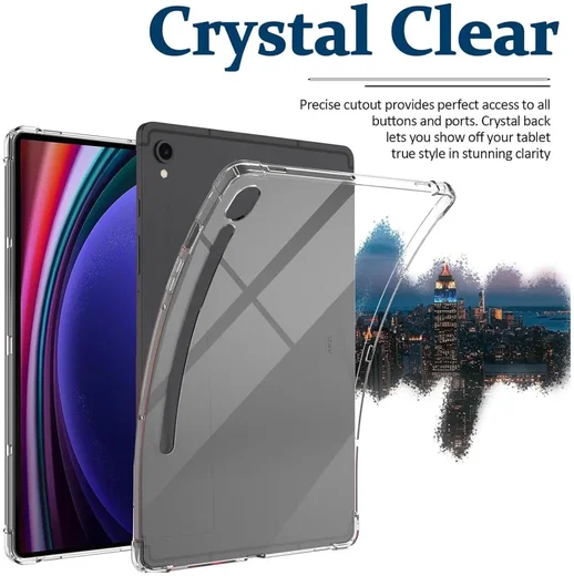 Samsung Galaxy Tab S10 Lite / S10 FE / S9 FE / S9 Hoes TPU Backcover Transparant afbeelding 2