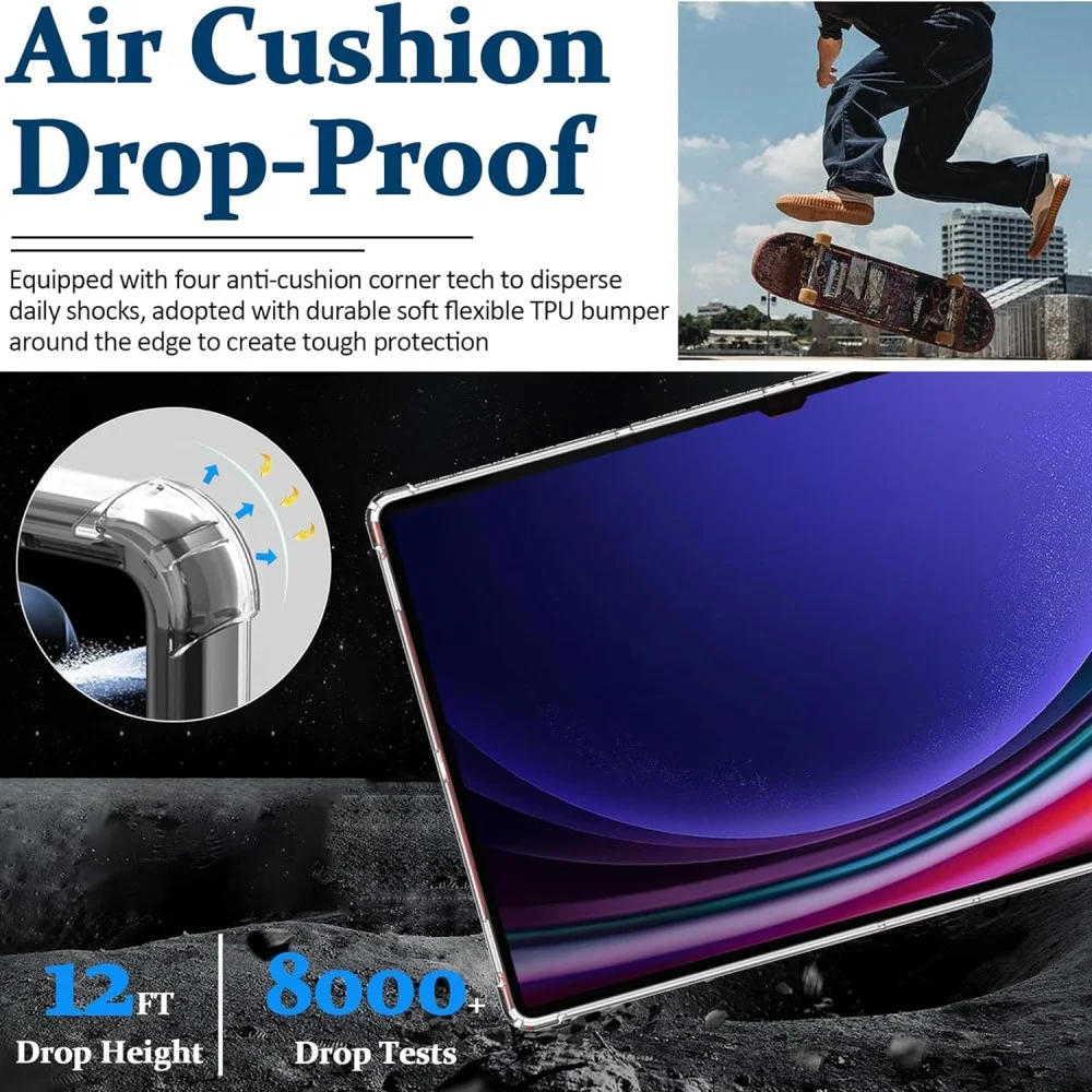 Samsung Galaxy Tab S10 Lite / S10 FE / S9 FE / S9 Hoes TPU Backcover Transparant afbeelding 3
