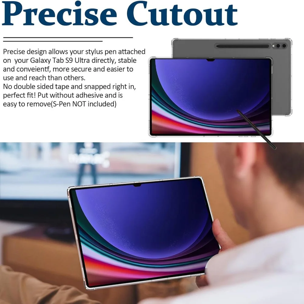 Samsung Galaxy Tab S10 Lite / S10 FE / S9 FE / S9 Hoes TPU Backcover Transparant afbeelding 4