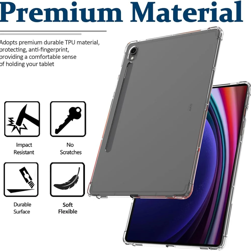 Samsung Galaxy Tab S10 Lite / S10 FE / S9 FE / S9 Hoes TPU Backcover Transparant afbeelding 5