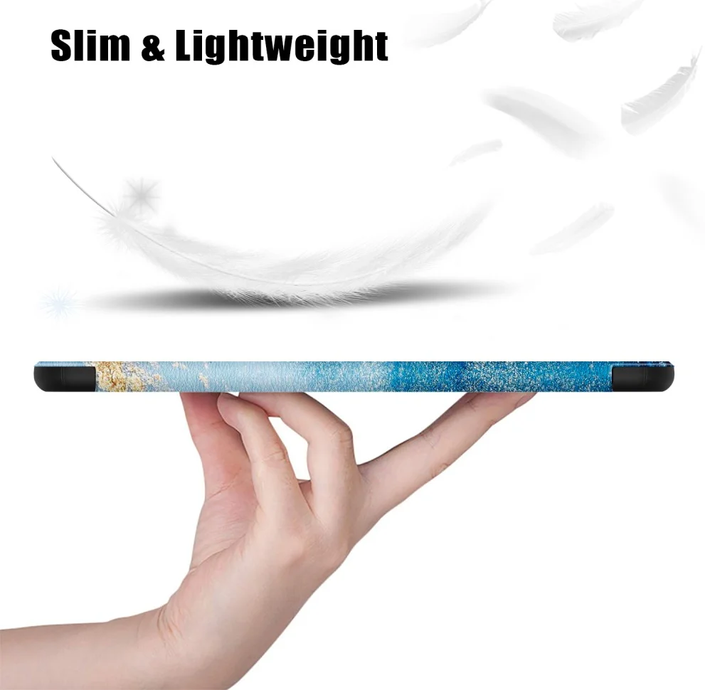 OnePlus Pad Go / Oppo Pad Neo / Air 2 Hoes Tri-Fold Book Case Wave Print afbeelding 10