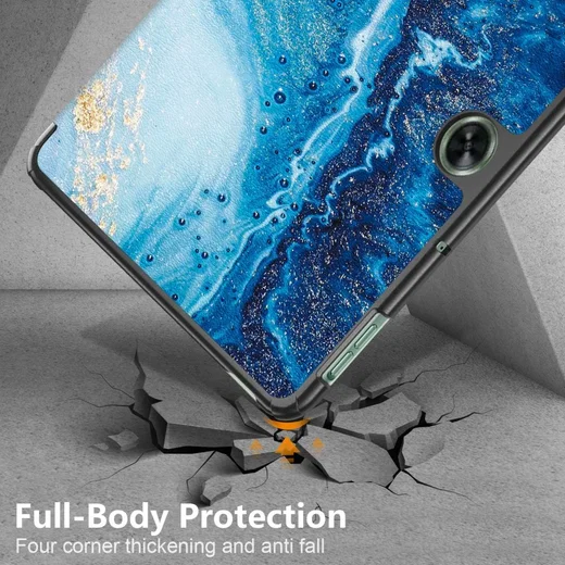 OnePlus Pad Go / Oppo Pad Neo / Air 2 Hoes Tri-Fold Book Case Wave Print afbeelding 9