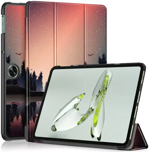 OnePlus Pad Go / Oppo Pad Neo / Air 2 Hoes Tri-Fold Book Case Nacht Print afbeelding 1
