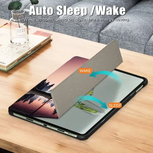 OnePlus Pad Go / Oppo Pad Neo / Air 2 Hoes Tri-Fold Book Case Nacht Print afbeelding 3