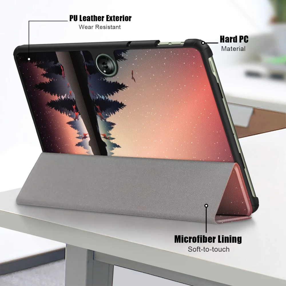 OnePlus Pad Go / Oppo Pad Neo / Air 2 Hoes Tri-Fold Book Case Nacht Print afbeelding 7