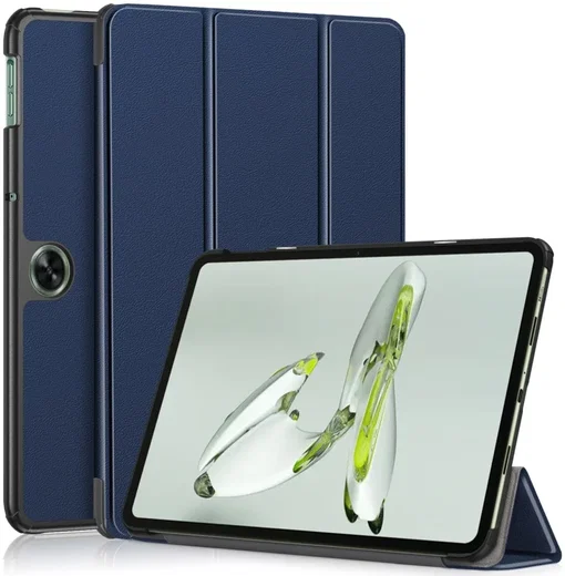 OnePlus Pad Go / Oppo Pad Neo / Air 2 Hoes Tri-Fold Book Case Blauw afbeelding 1