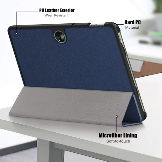 OnePlus Pad Go / Oppo Pad Neo / Air 2 Hoes Tri-Fold Book Case Blauw afbeelding 7