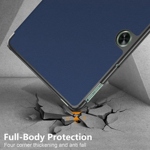 OnePlus Pad Go / Oppo Pad Neo / Air 2 Hoes Tri-Fold Book Case Blauw afbeelding 9