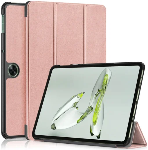 OnePlus Pad Go / Oppo Pad Neo / Air 2 Hoes Tri-Fold Book Case Roze Goud afbeelding 1
