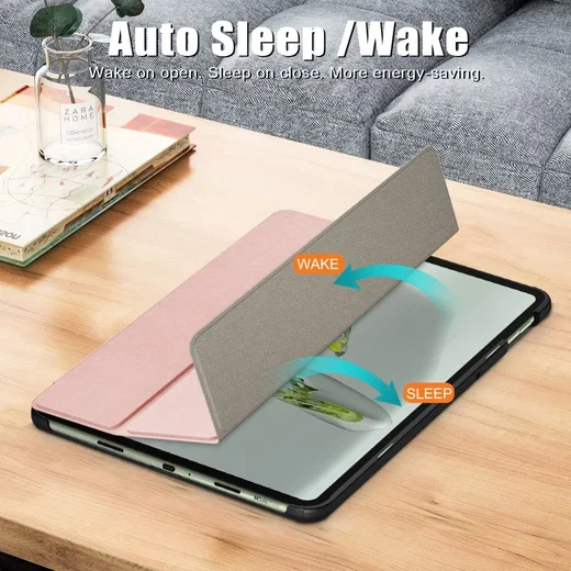 OnePlus Pad Go / Oppo Pad Neo / Air 2 Hoes Tri-Fold Book Case Roze Goud afbeelding 3