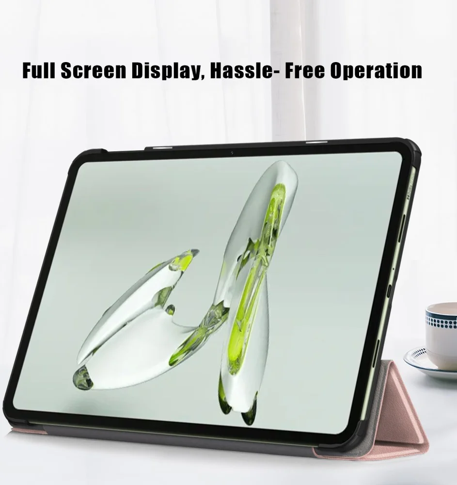 OnePlus Pad Go / Oppo Pad Neo / Air 2 Hoes Tri-Fold Book Case Roze Goud afbeelding 6