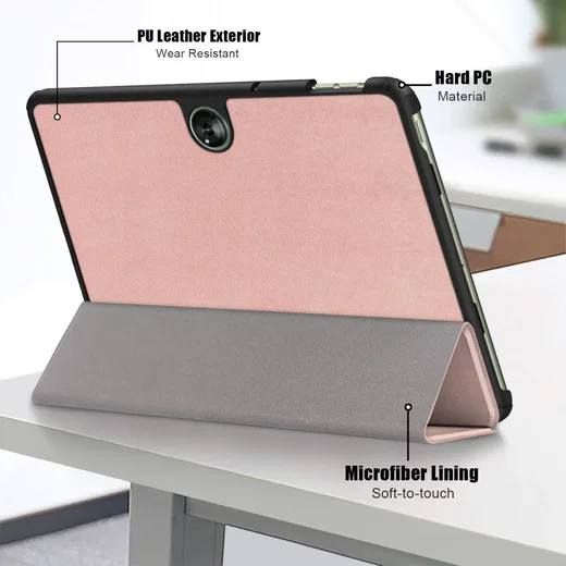 OnePlus Pad Go / Oppo Pad Neo / Air 2 Hoes Tri-Fold Book Case Roze Goud afbeelding 7