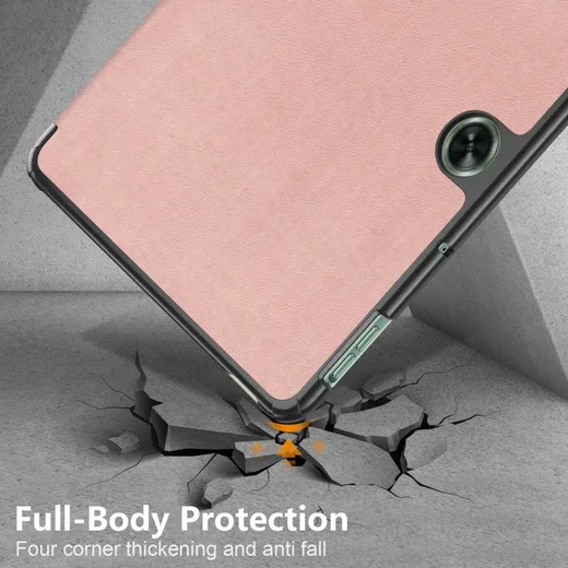 OnePlus Pad Go / Oppo Pad Neo / Air 2 Hoes Tri-Fold Book Case Roze Goud afbeelding 9
