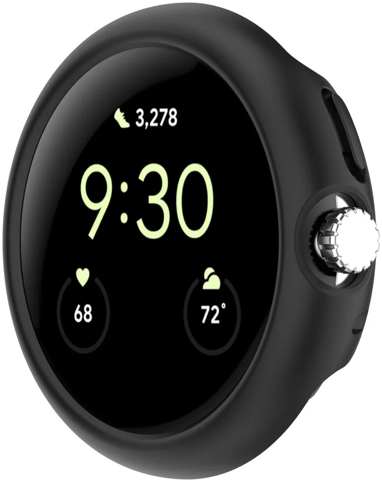 Google Pixel Watch 2 / Pixel Watch Hoesje Hard Plastic Bumper Zwart afbeelding 4