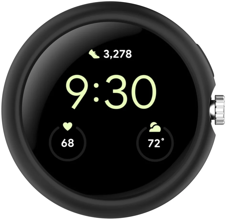 Google Pixel Watch 2 / Pixel Watch Hoesje Hard Plastic Bumper Zwart afbeelding 5