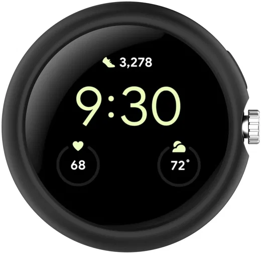 Google Pixel Watch 2 / Pixel Watch Hoesje Hard Plastic Bumper Zwart afbeelding 5