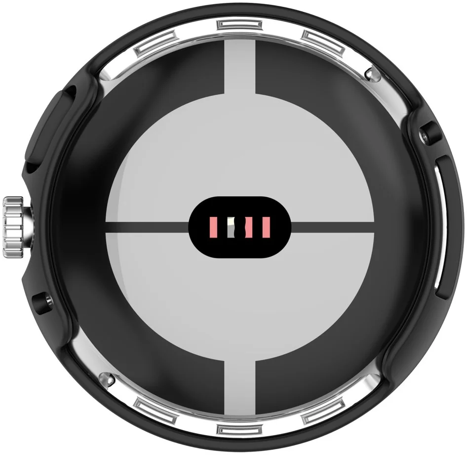 Google Pixel Watch 2 / Pixel Watch Hoesje Hard Plastic Bumper Zwart afbeelding 6