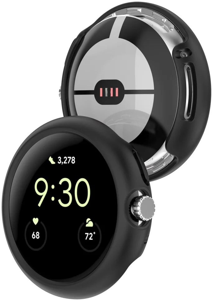 Google Pixel Watch 2 / Pixel Watch Hoesje Hard Plastic Bumper Zwart afbeelding 7