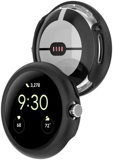 Google Pixel Watch 2 / Pixel Watch Hoesje Hard Plastic Bumper Zwart afbeelding 7